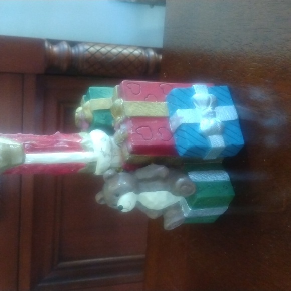 Bear Candle Holder With Santa Candle, Christmas Decor - Picture 6 of 10